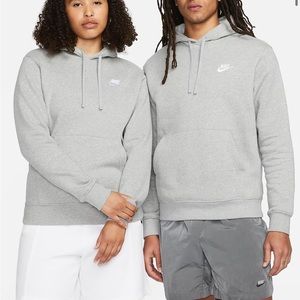 nike sportswear club fleece gray hoodie